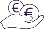 Hand holing Euro Coins